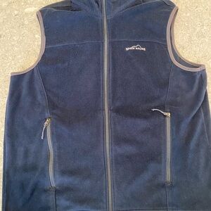Eddie Bauer Men's Dark Blue Fleece Vest
